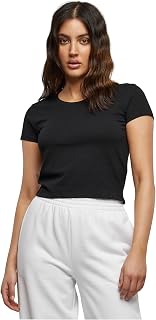 Urban Classics Women's Tb2754-ladies Stretch Jersey Cropped Tee T-Shirt