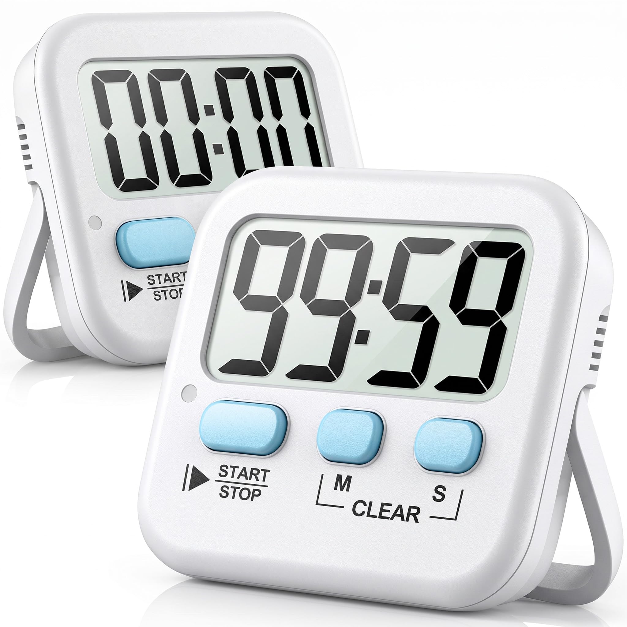 Antonki 2 Pack Digital Timer for Kids Classroom Kitchen Timers for Cooking | Wit