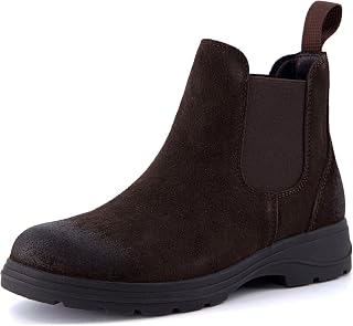 CUSHIONAIRE Britain-L - Botas Chelsea para mujer, de gamuza auténtica, con plantilla acolchada y suela de lengüeta