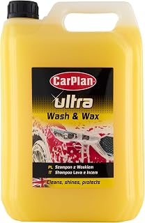 CarPlan POL102 Car Wash Shampoo and Wax Protective Layer 5L Ph Neutral 5 Litre Detailing Cleaner Care Vehicle Cleaning Soap - Remove Dirt Road Grime Streak Free Showroom Shine Finish