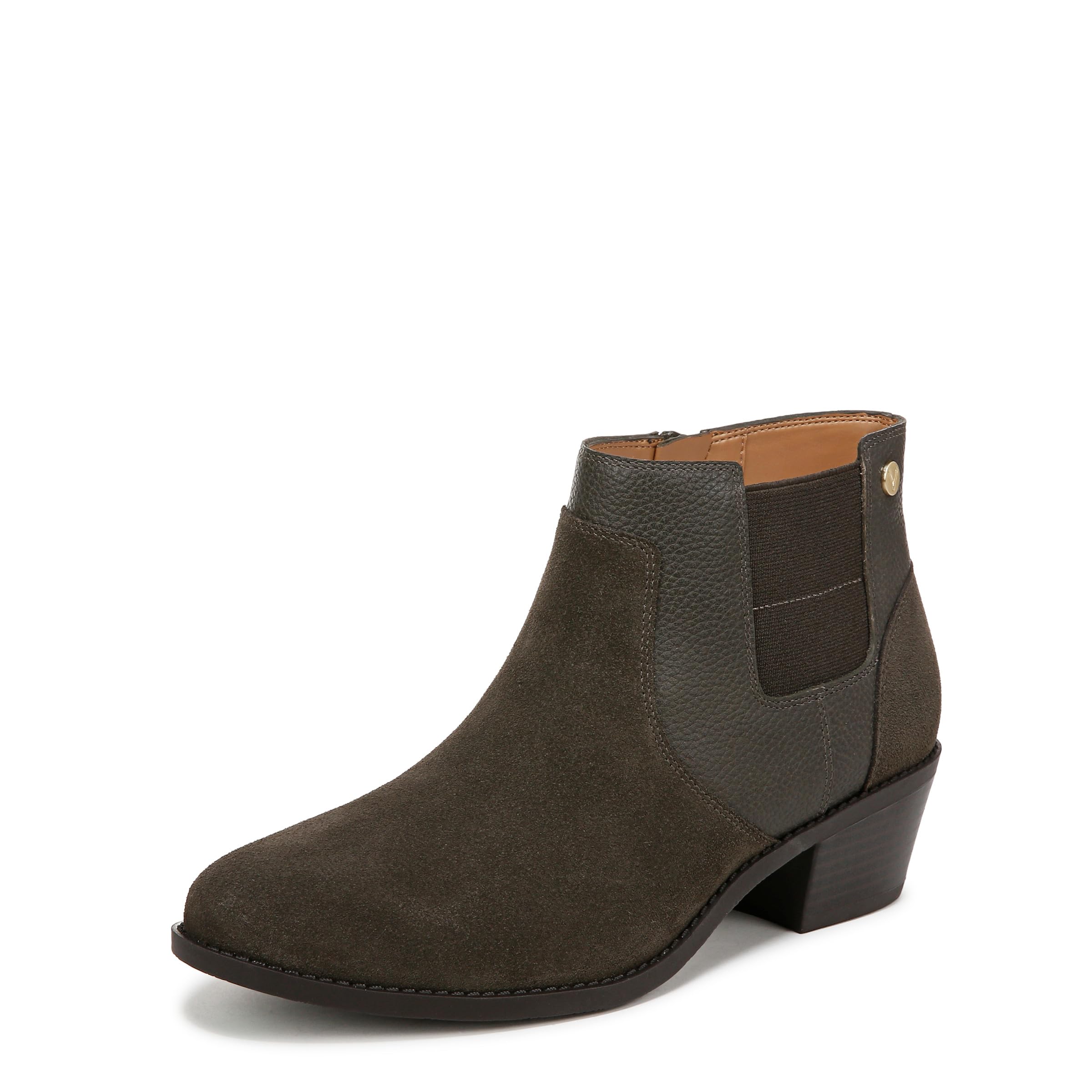 Vionic Women's Ankle Bootie Finn – Comfortable Short Boots with Zipper Closure a