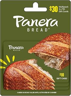 Panera Physical Gift Card – (Multipack of $10 x 3) | Multipack of 3 x $10 - $30
