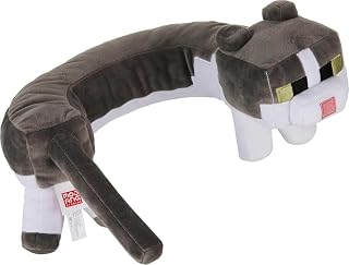 Mattel Minecraft Purring Sounds Neck Pillow, Cat Plush Toy | Cat Neck Pillow Plush that makes Purring Sounds, For Travel, Comfort & Play​​​, For Kids & Collectors