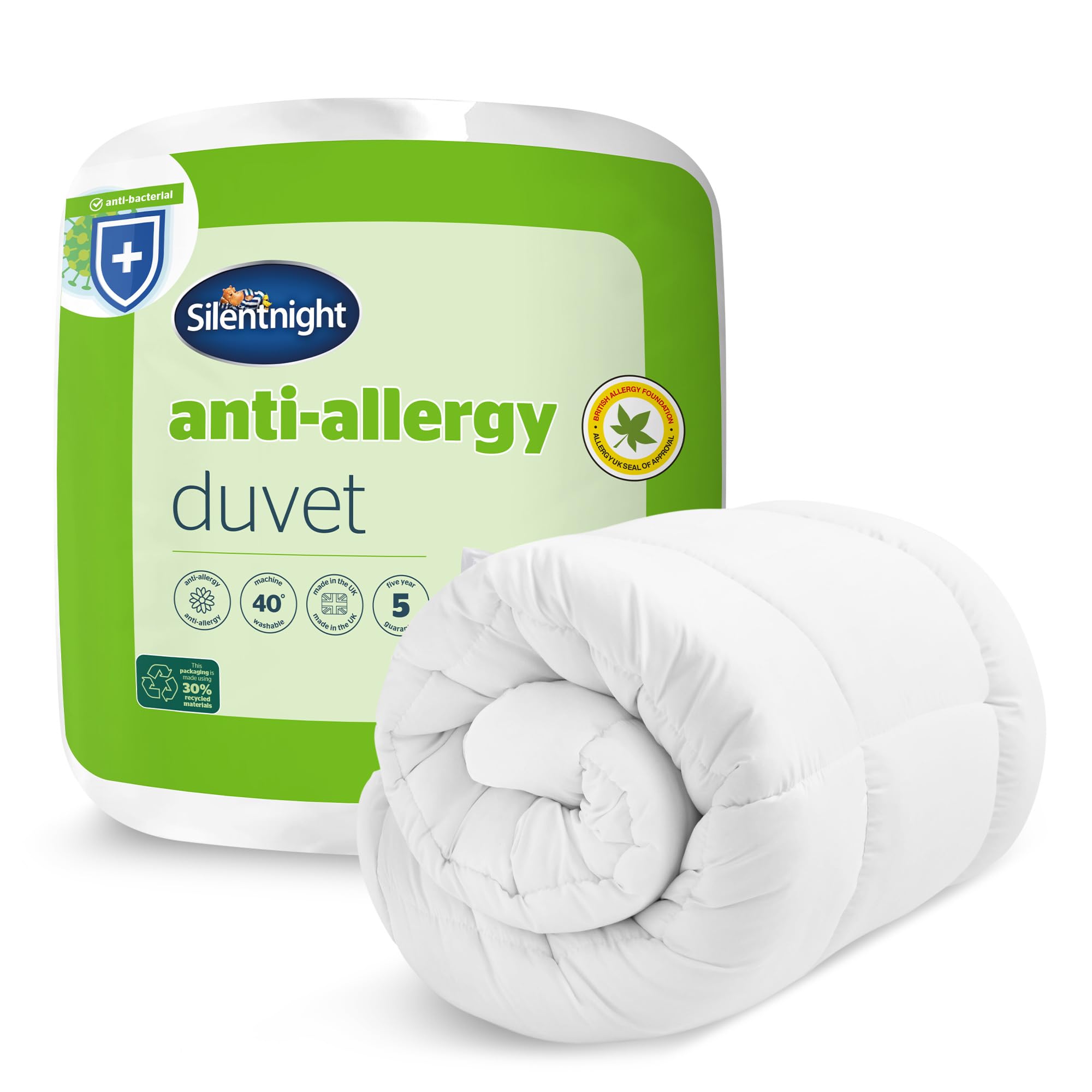 Silentnight Anti Allergy Single Duvet 10.5 Tog | All Year Round Winter Quilt, An
