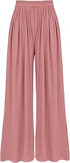 BTFBM High Waist Palazzo Pants for Women Rib Knit