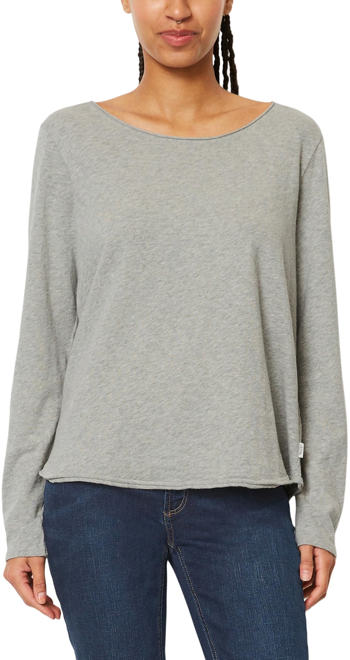 Marc OߴPolo Denim Women's Organic Cotton Long Sleeve Top with Boat Neck