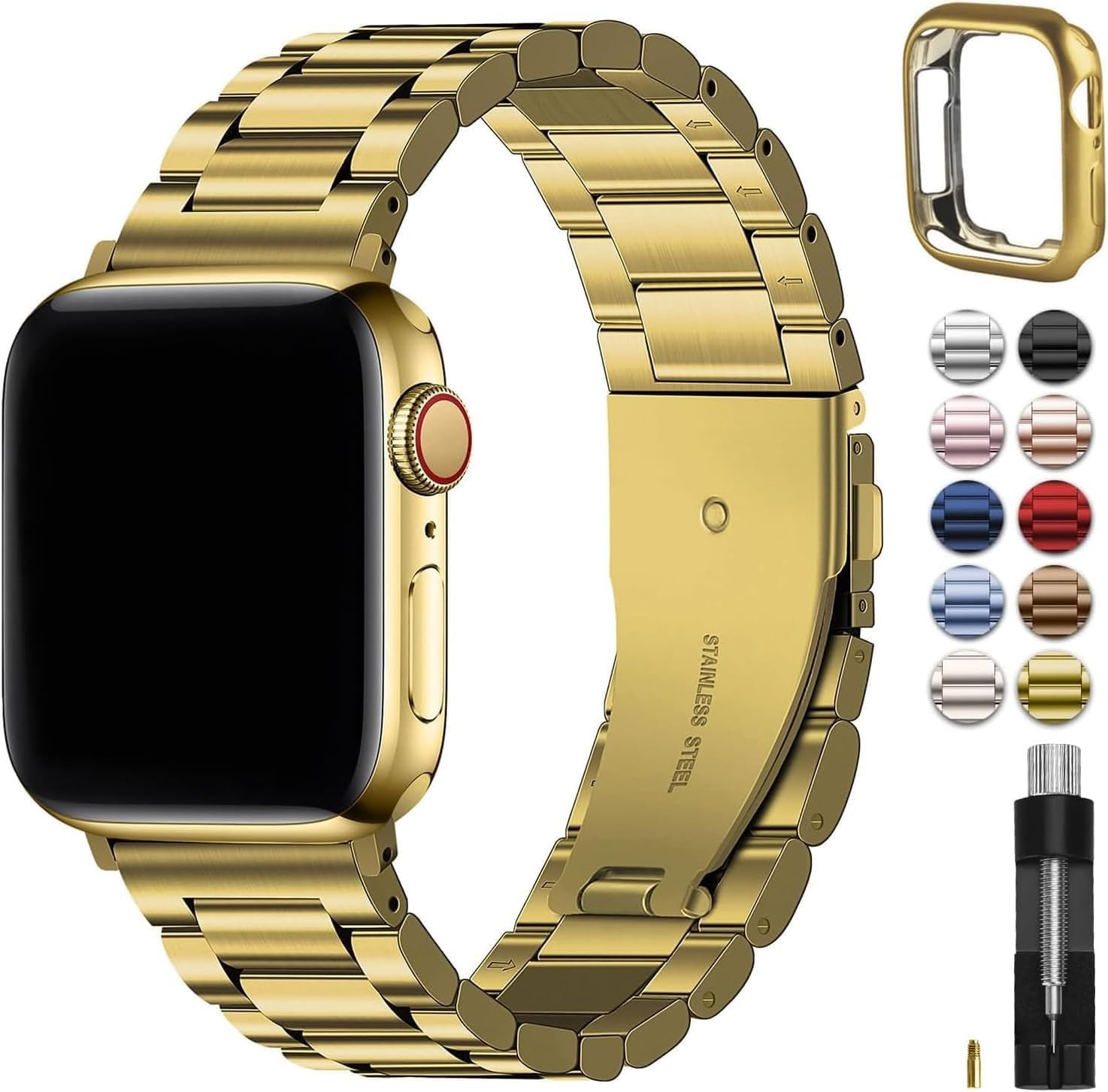 Fullmosa Apple Watch Strap 40mm 41mm 38mm Stainless Steel