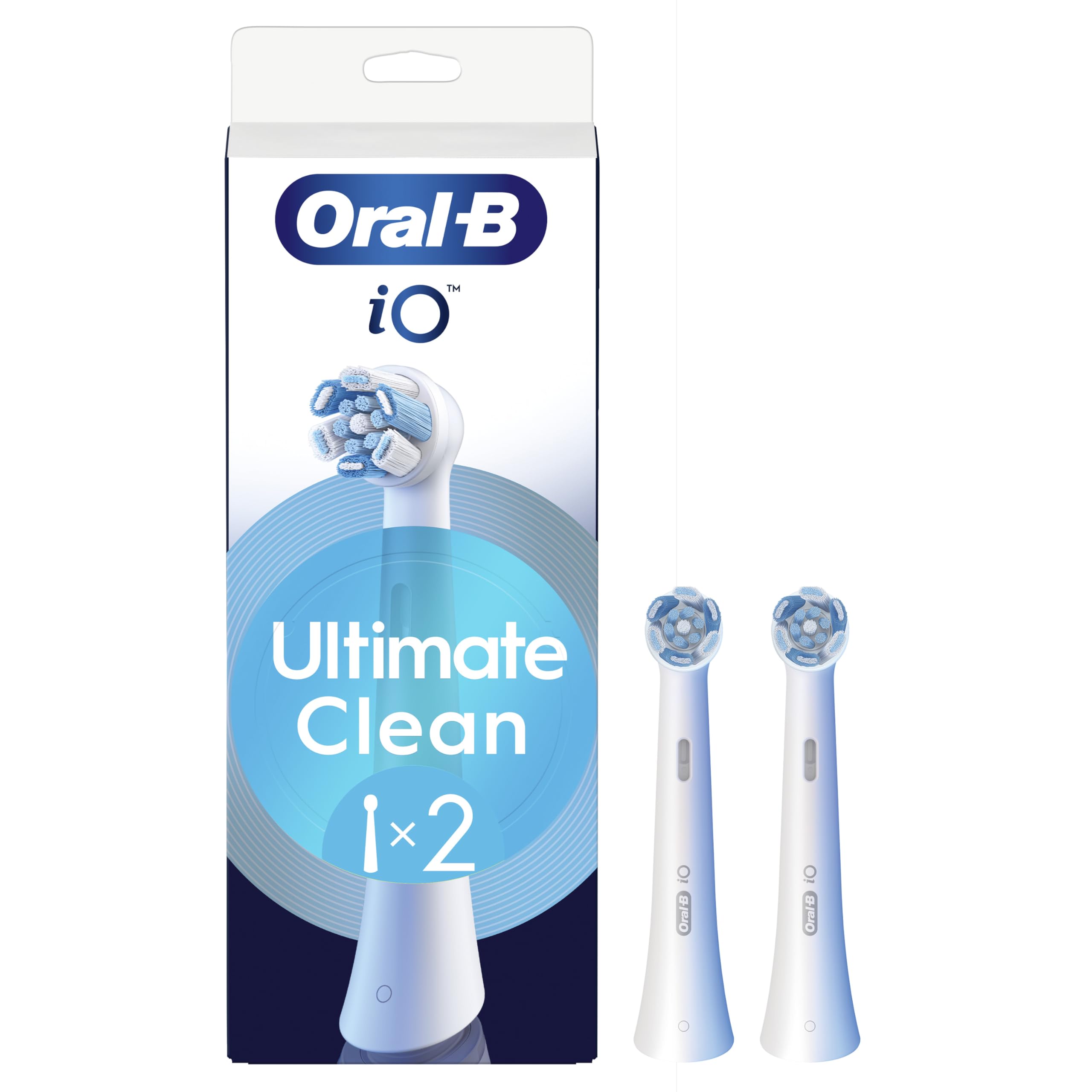 Oral-B iO Series Ultimate Clean Replacement Brush Heads, 2 Count - Original Roun