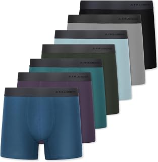 FM London Pack of 7 Label-Free Boxer Briefs Soft and Breathable