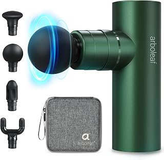 arboleaf Mini Muscle Massage Gun with Bag, Anodized, Green