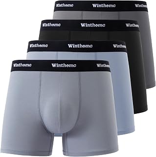 Winthome Men's Boxer Shorts 50S Combed Cotton, Breathable, Oeko