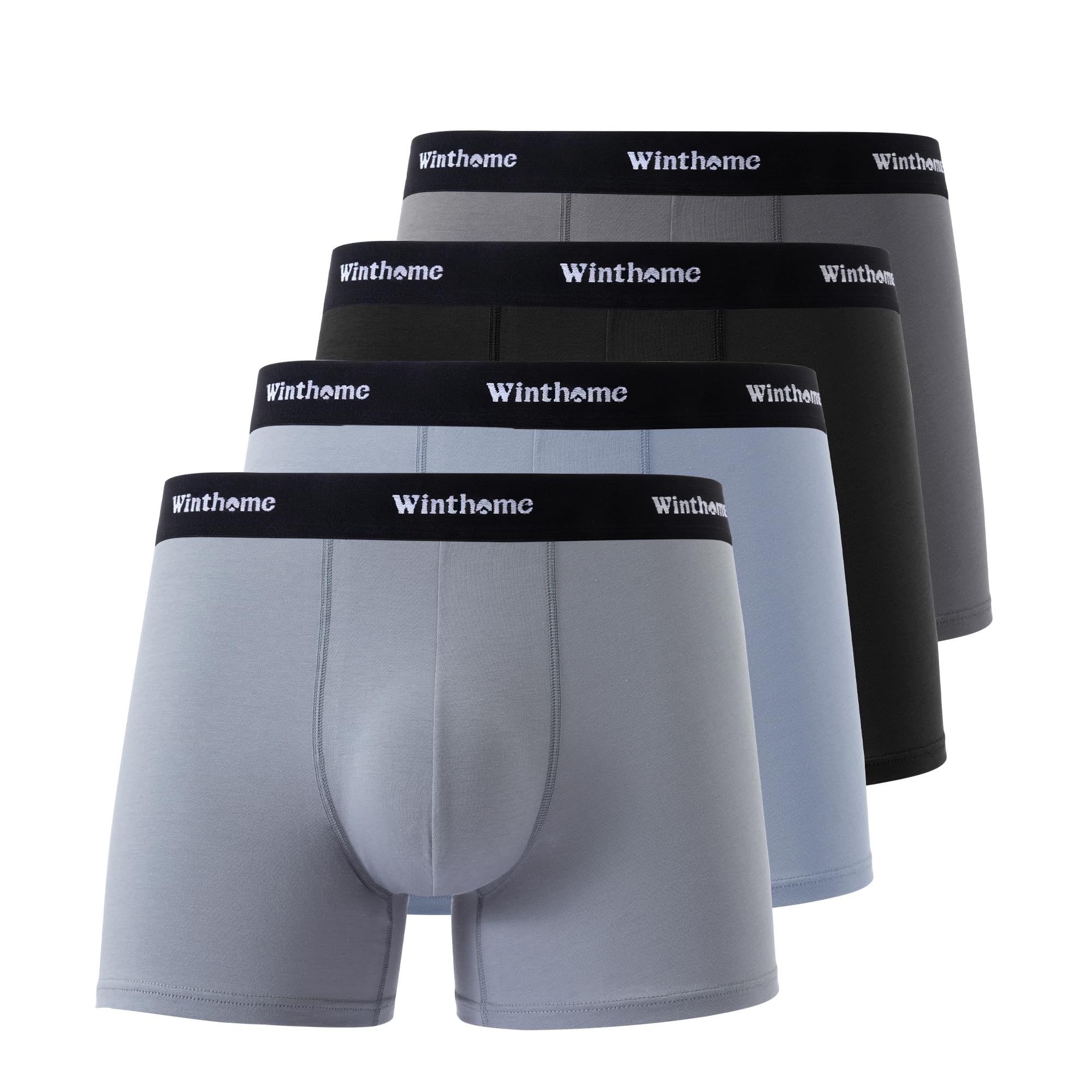 Winthome Men's Boxer Shorts 50S Combed Cotton, Breathable, Oeko