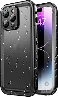 SPORTLINK for iPhone 14 Pro Max Waterproof Case, IP68 Drop Proof Black