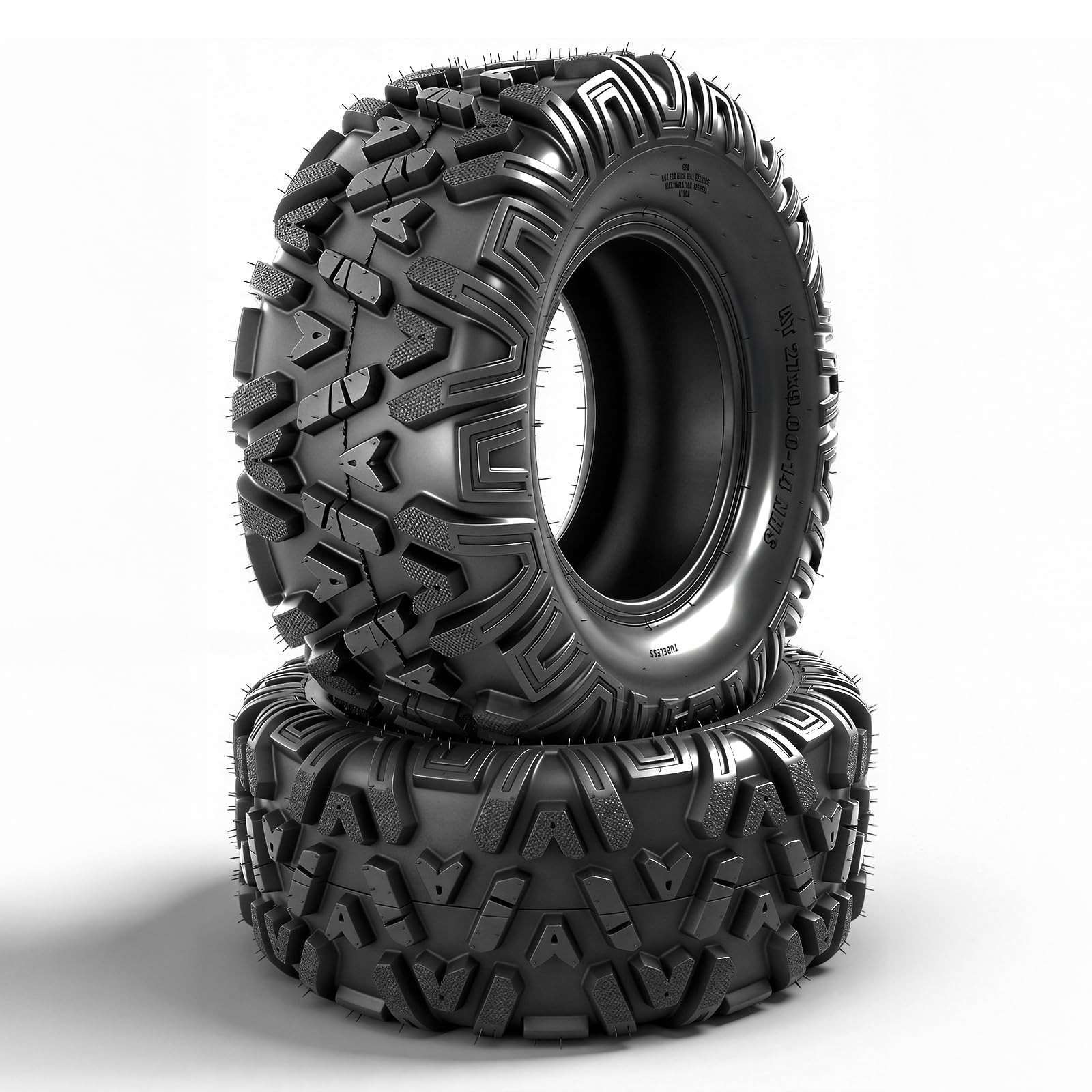 TRIBLE SIX 27x9-14 UTV Tires,6PR All-Terrain Tires,Tubeless,Pack of 2 | 27x9x14 