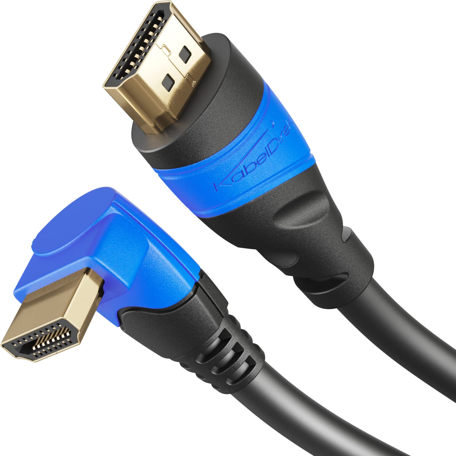 KabelDirekt – 90° angled 8K/4K HDMI Cable – 1.5m