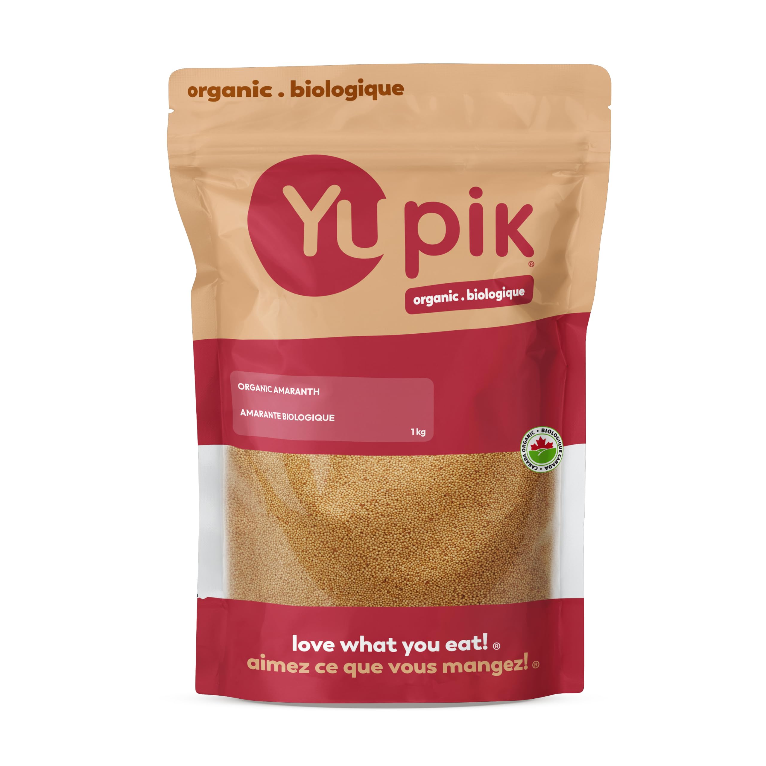 Yupik Organic Amaranth, 1kg, Non-GMO, Vegan, Gluten-Free, Kosher, USDA Certified