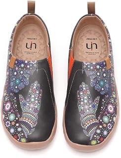 UIN Women’s Slip-On Canvas Shoes, Model Art, Painted Pomegranate, White