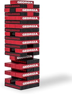 Wild Sports NCAA Pro Football Tabletop Stackers Block Game for College Football Fan, Dorm Game, Tailgate