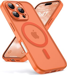 Oududianzi - Magnetic Cover for iPhone 16 Pro Magsafe Case, Orange