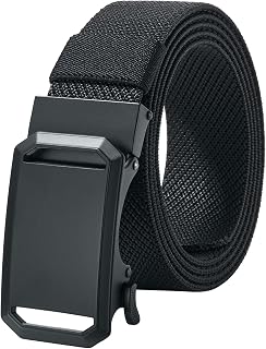 LionVII Elastic Ratchet Belt with Automatic Buckle, Adjustable and Stretchable, Work Belt for Men, 130 cm