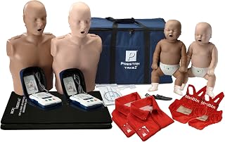 MCR Medical CPR Manikin/AED Training Kit, 2 Adult/2 Infant, Diversity Tone | Develop CPR and AED skills with a reusable trainer for medical education.