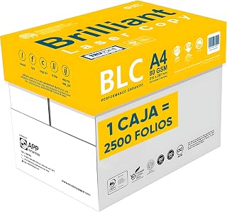 Mundo Home A4 80 g 500 Sheets per Pack (5 per Box) – Multipurpose A4 Printer Paper – White Sheets Photocopier – Pack of Folios Paper – Ideal for Printing and Writing (2500, 1 Box)