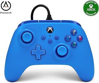 PowerA Wired Controller for Xbox Series X|S - blue, gamepad, video game/gaming controller, works with Xbox One, Officially Licensed