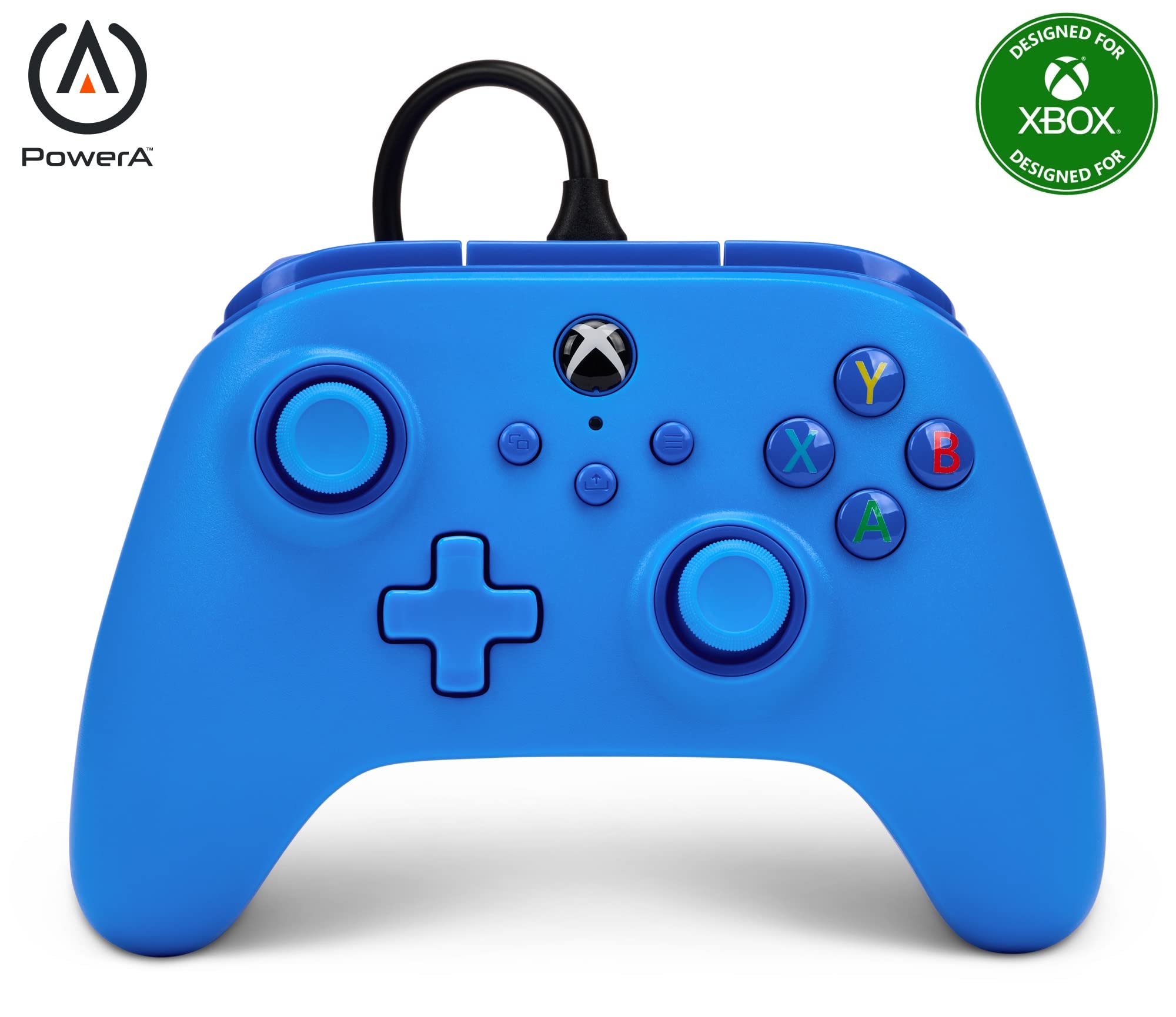 PowerA Wired Controller for Xbox Series X|S - blue, gamepad, video game/gaming c