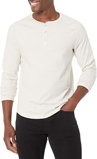Amazon Essentials Men's 100% Cotton Long Sleeve Baker Collar Shirt