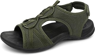 UBFEN Sandales de randonnée confortables pour femme, sandales de marche d'été respirantes avec soutien de la voûte plantaire
