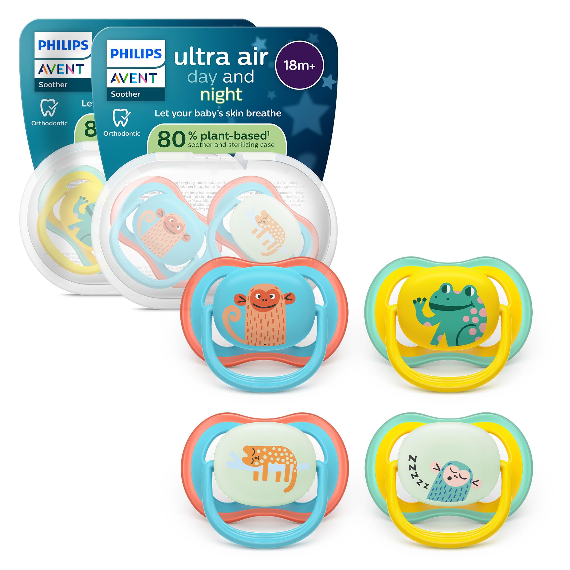Philips Avent Ultra Air Day & Night Soothers - Orthodontic Design, for Babies 18