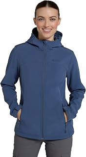Mountain Warehouse Exodus Women's Softshell Jacket - Rain Coat for Women - Breathable, Adjustable, Water and Wind Resistant - Spring Summer