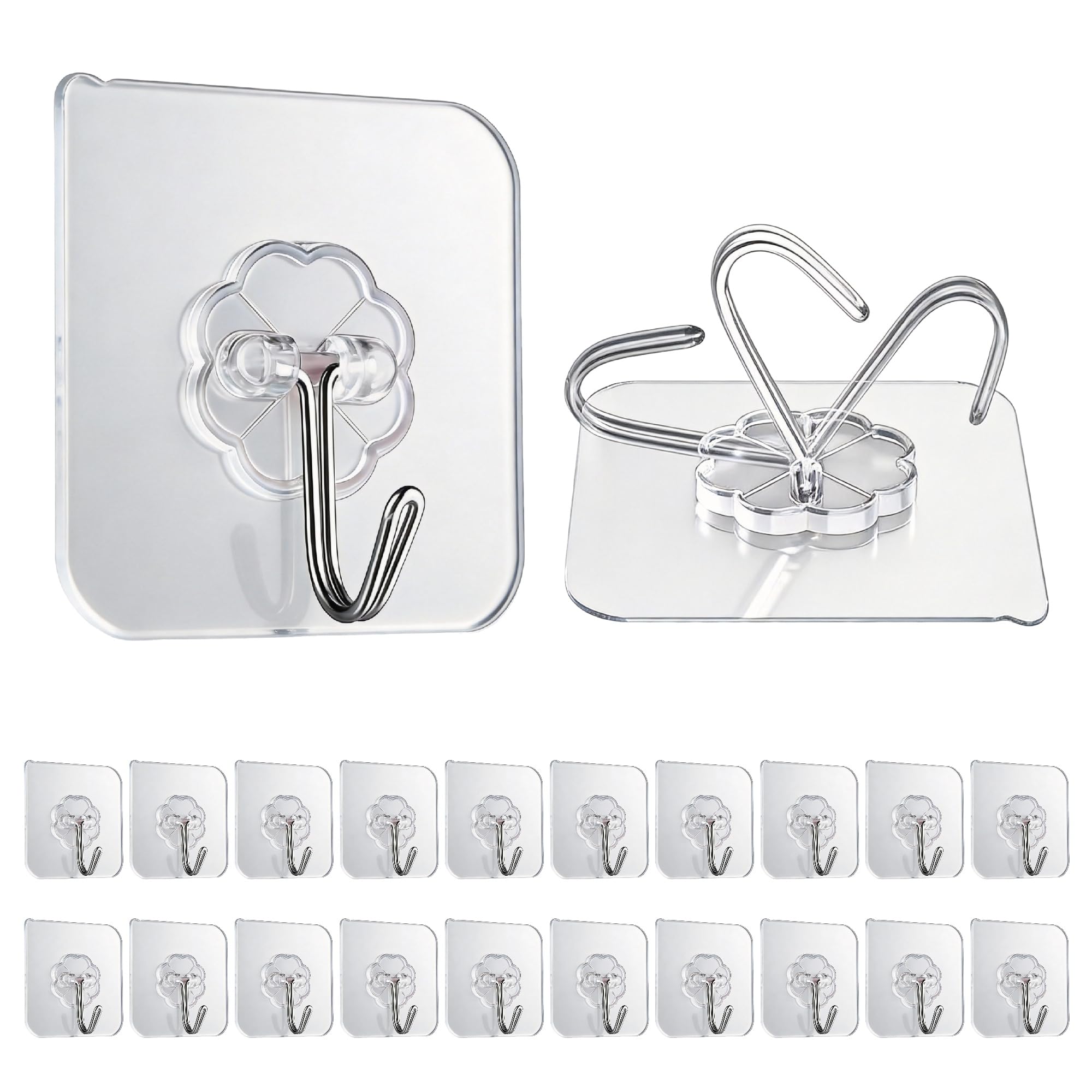 Handtuchhaken transparent 15kg max ohne Bohren (20)