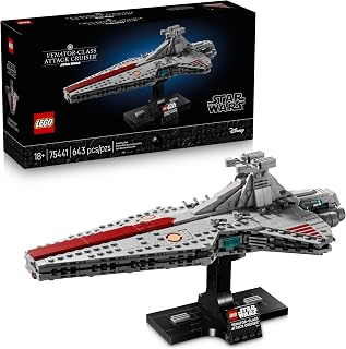 LEGO Star Wars Venator-Class Attack Cruiser 75441 | Building Sets for Adults, Ages 18+, Collectible Star Wars Model for Display, Revenge of the Sith Decor, 643 Pieces, Gift Idea