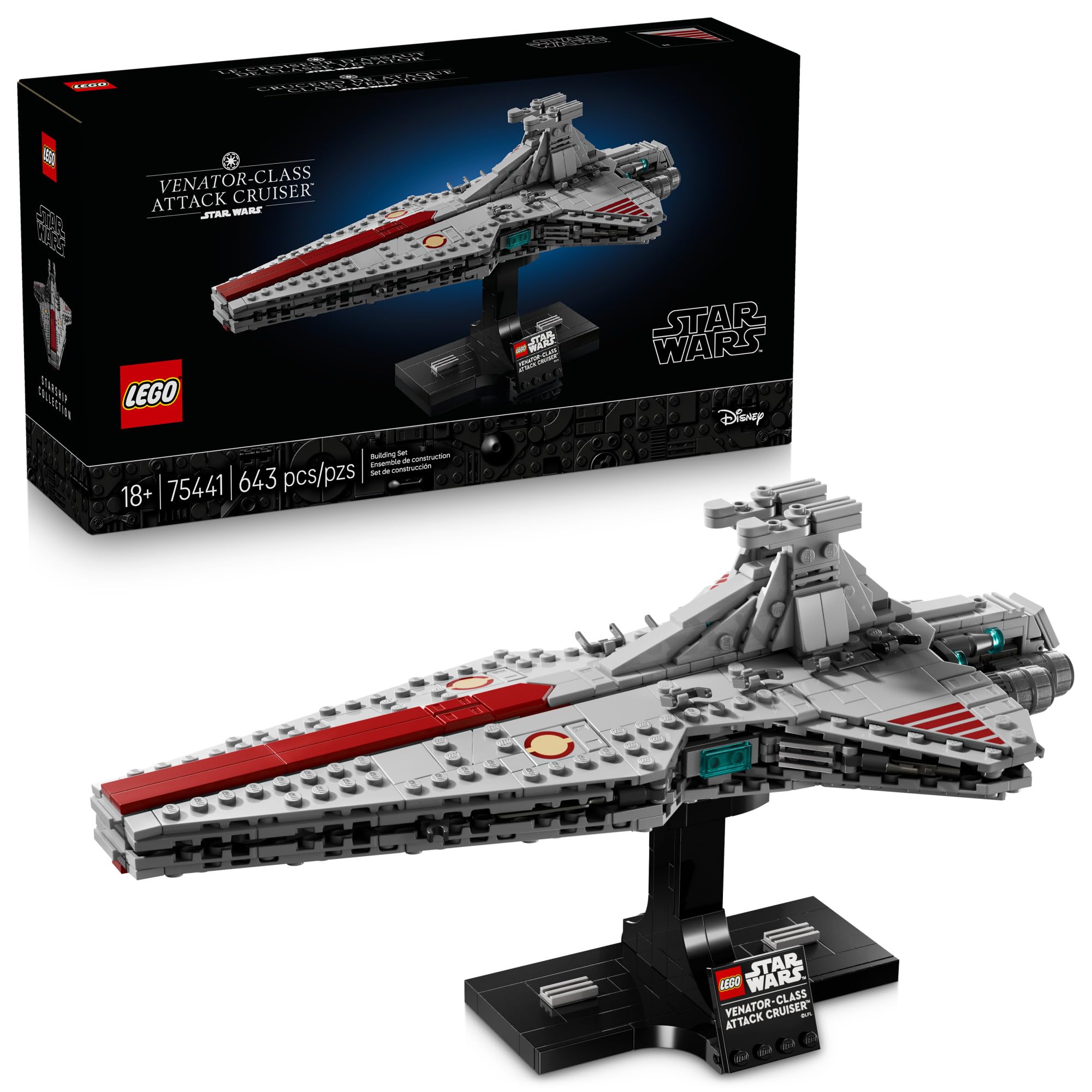LEGO Star Wars Venator-Class Attack Cruiser 75441 | Building Sets for Adults, Ag