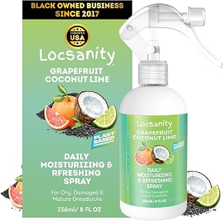 Loc Moisturizing Spray - Locsanity Grapefruit Coconut Lime Daily Hydrating Mist for Locs Dreads & Braids - Daily Moisturizing Refreshing Spray - 8 fl oz