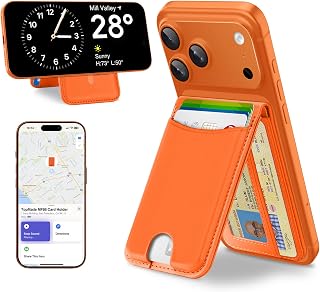 TopMade for MagSafe Wallet Works with Find My, Strongest Magnetic Wallet
