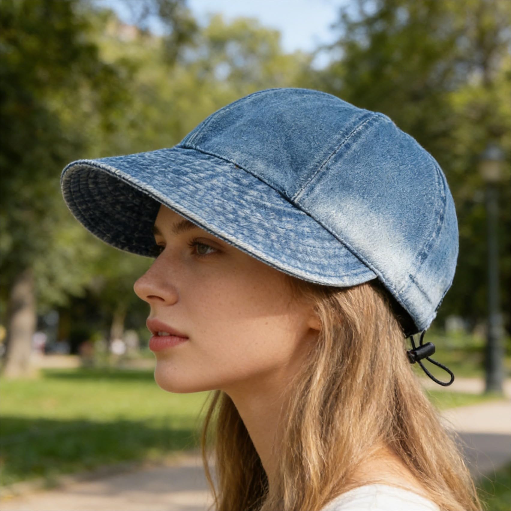 Women Summer Cowboy Hat Foldable Wide Brim UV Protection Adjustable Outdoor Beac