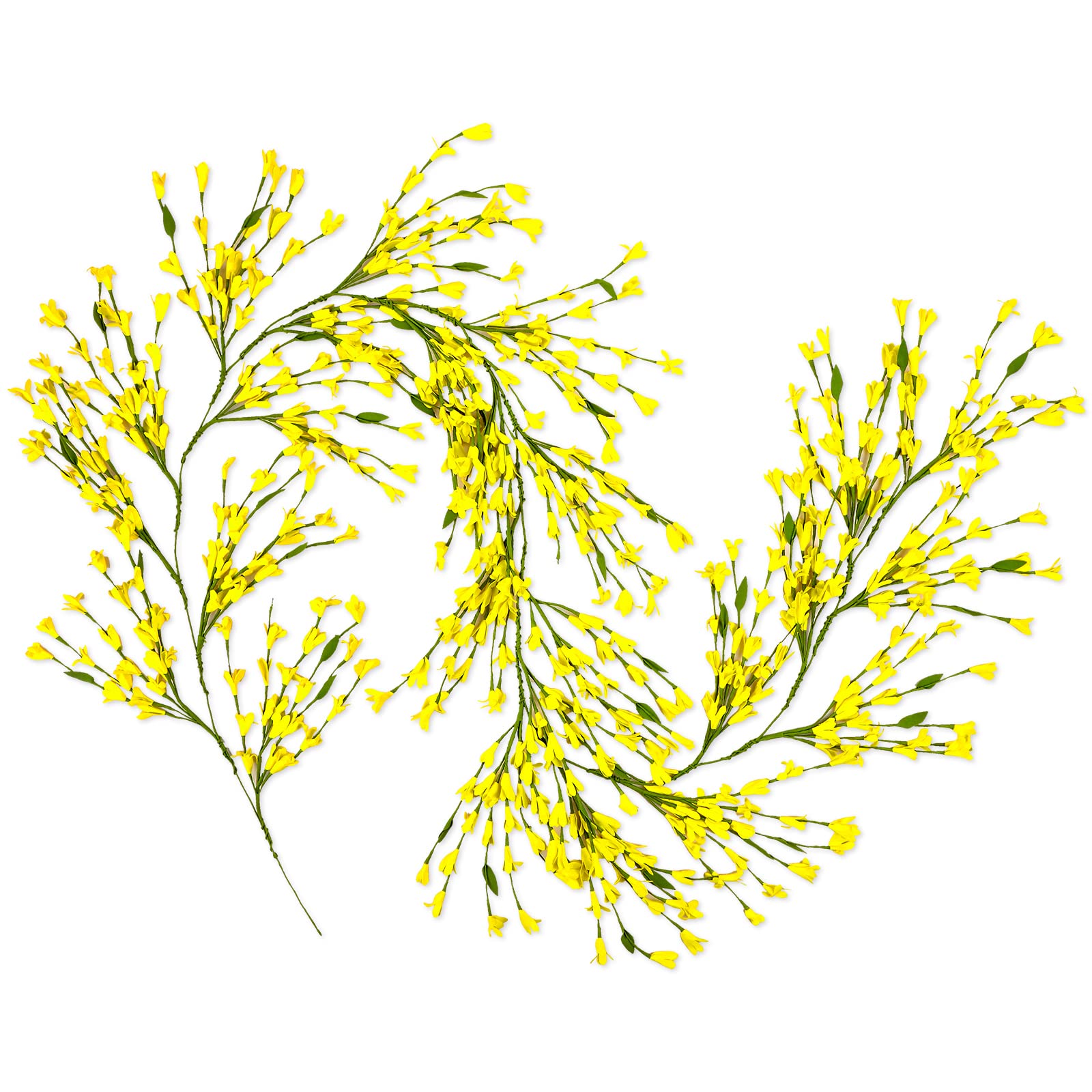Canlierr 1 Pack 71 Inch Artificial Forsythia Branches Faux Flower Vine Garland F