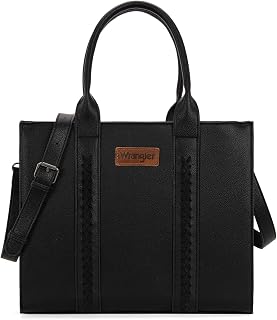 Montana West × Wrangler ラージトートバッグハンドバッグ レディース ワークトップハンドルハンドバッグ ストラップ付き