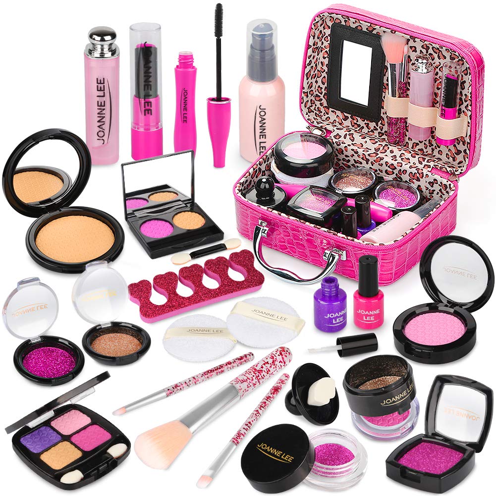 Pretend Makeup Toy Set - 22 PCS Safe Non-Toxic Fake Make Up Set Cosmetic Beauty 
