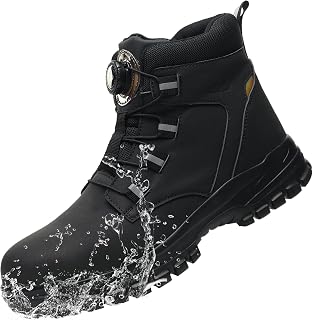 Waterproof Steel Toe Boots for Men Safety Work Construction Shoes