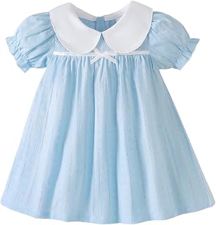 Kucnuzki Baby Girl Clothes Cute Spring Summer Sun Dresses Toddler Casual Puff Sleeve Floral Dress Girls Summer Outfits
