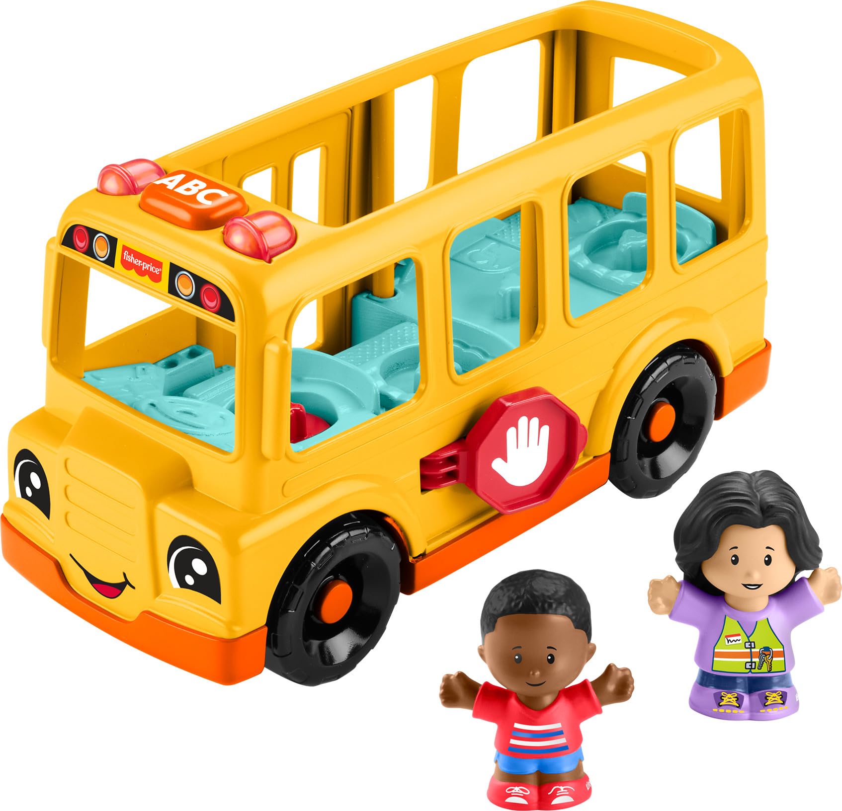 Fisher-Price Little People School Bus Toddler Toy | Push-Along Vehicle, Lights M