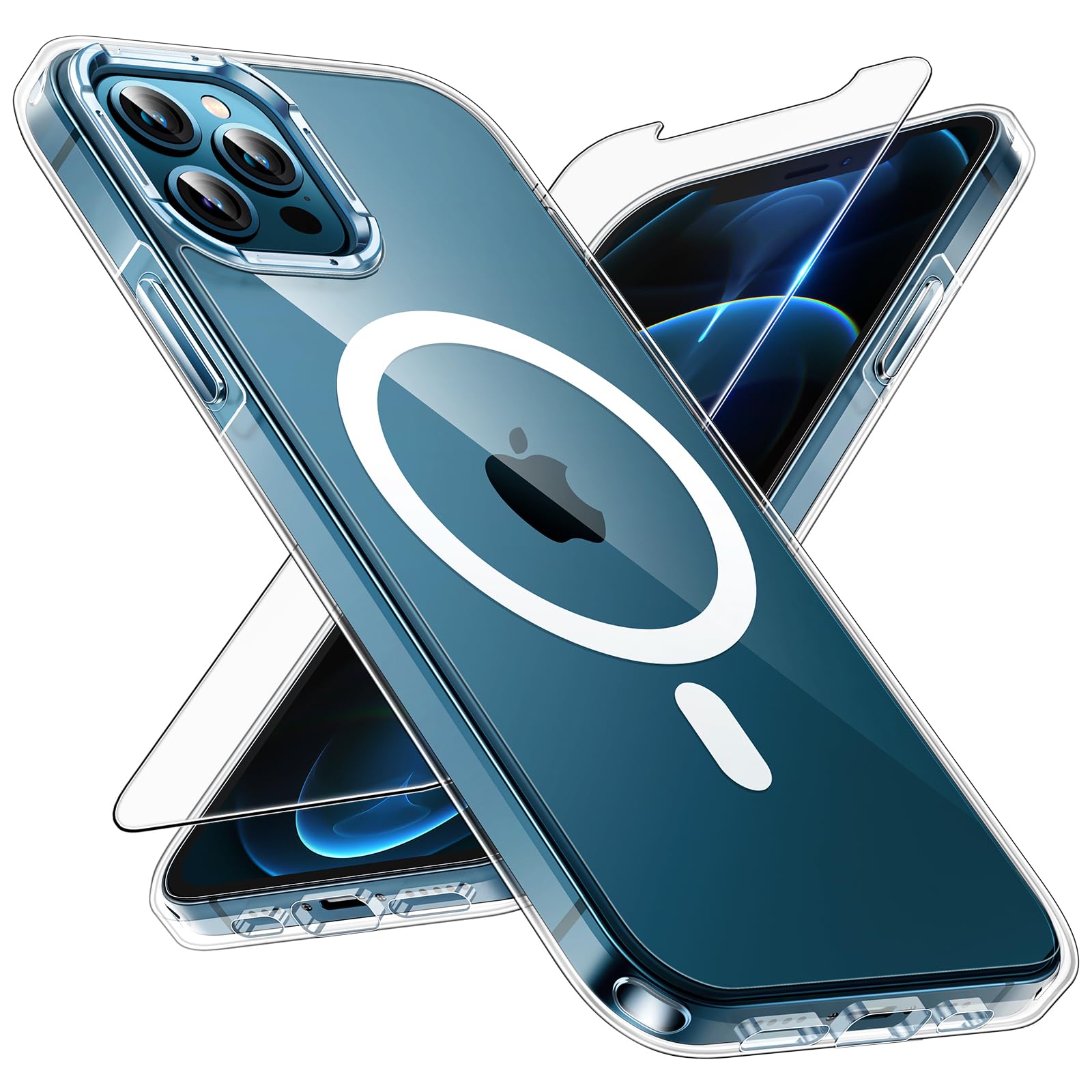TAURI for iPhone 12 Pro Max Case, Compatible with Magsafe [Yellowing Resistant] 