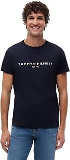 Tommy Hilfiger Men's T-Shirt Short Sleeves Core Tommy Logo Round Neck
