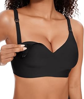 HBselect Nursing Bras for Breastfeeding Comfy Jelly Seamless Maternity Bra | Maternity Bras Wireless Nursing Bras Seamless Full Coverage Support Comfort Push Up No Underwire Pregnancy Sleep Bralettes