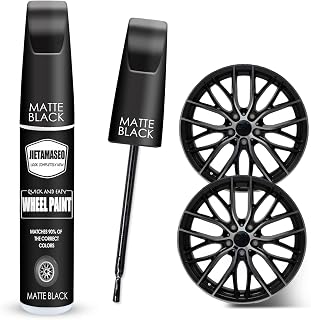 Matte Black Rim Touch Up Paint - Wheel Repair Kit Curb Rash, Quick And Easy Wheel Scratch Repair, Rim Paint For Car Wheel Repair
