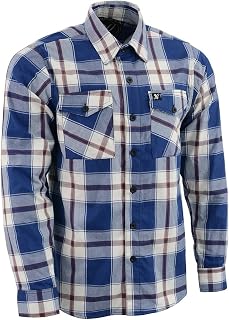 Milwaukee Leather Men’s Casual Cotton Flannel Plaid Long Sleeve Button Down Cotton Shirts