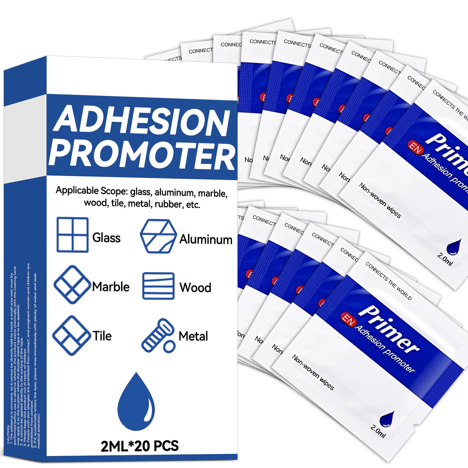 20 Pcs Adhesion Promoter, High Performance Adhesion Promoter for Plastic, Metal 